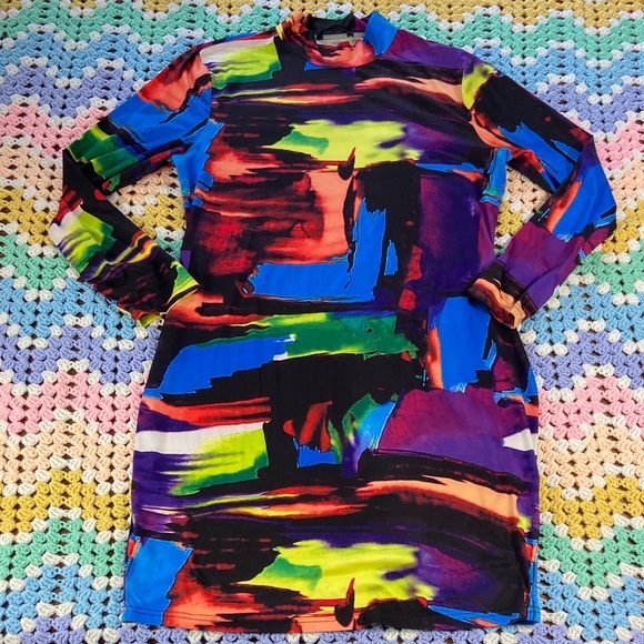 SHEIN Curve Multicolor Abstract Dress form fitting 2XL - Picture 1 of 6
